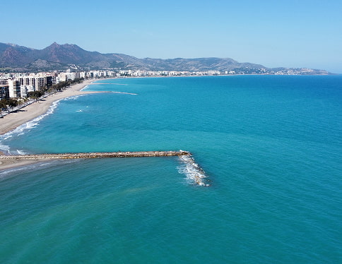 Playa Heliópolis Aerial view of Playa Heliópolis in Benicasim