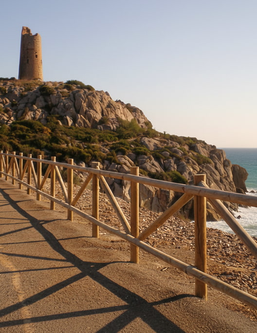 Vía Verde del Mar Route along the sea in the Benicasim area